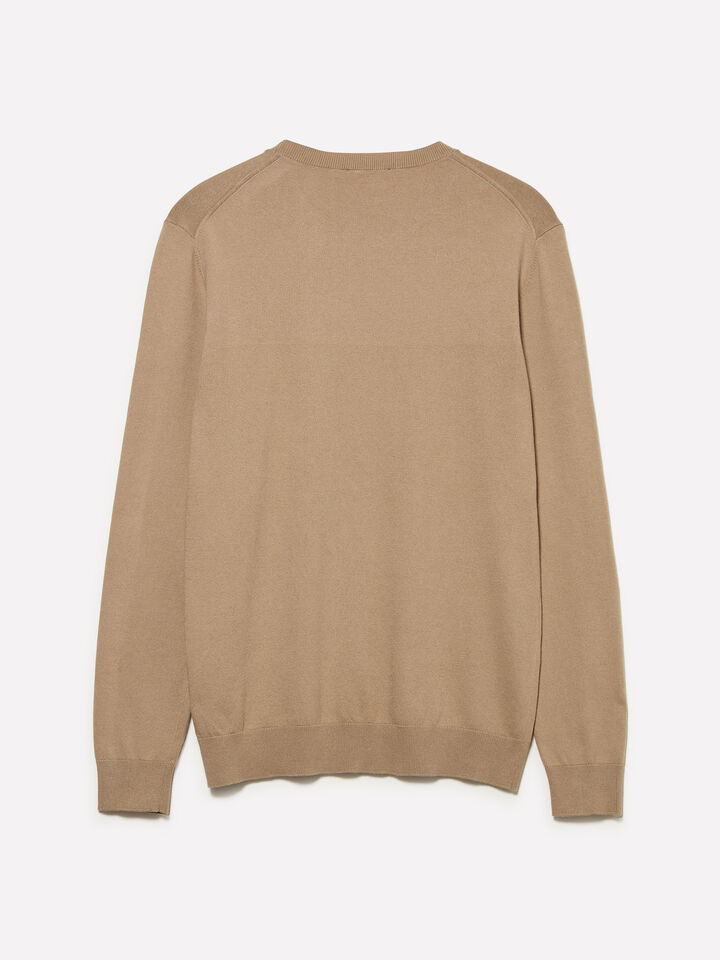Camel crew neck sweater - men's crew neck sweaters - Camel | Sisley image number 2